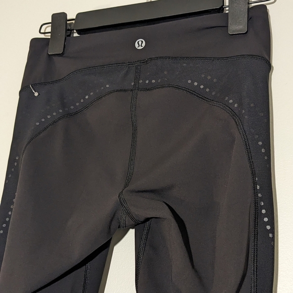 Lululemon Stop At Nothing High Mid Rise Crop Black Legging Pocket Size 4 - Picture 6 of 8